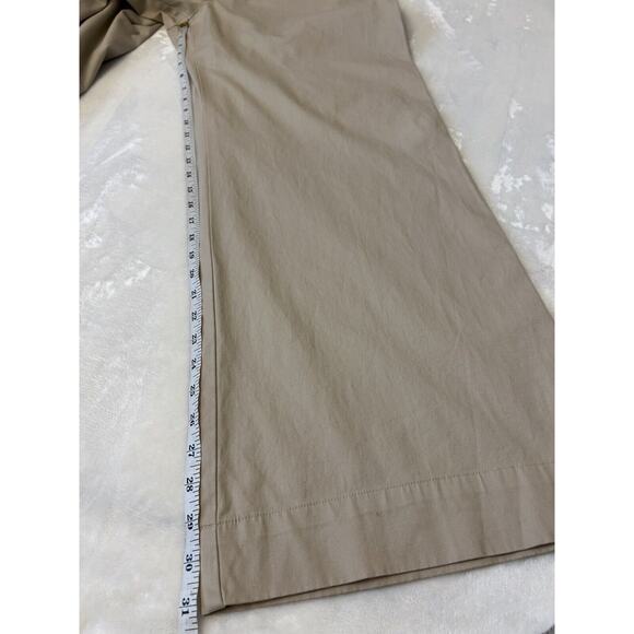 Talbots Womens Heritage Pants Sz 16 Wide Leg Sailor Front Twill Khaki Pockets - Picture 9 of 9